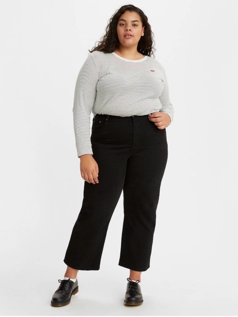 Levi’s Ribcage Straight Ankle Jeans Plus Size 14W Black